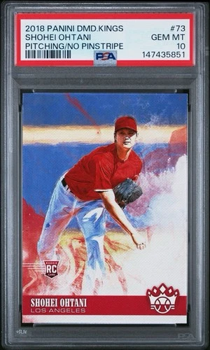 2018 Panini Diamond Kings Pitching No Pinstripe Shohei Ohtani #73 PSA 10