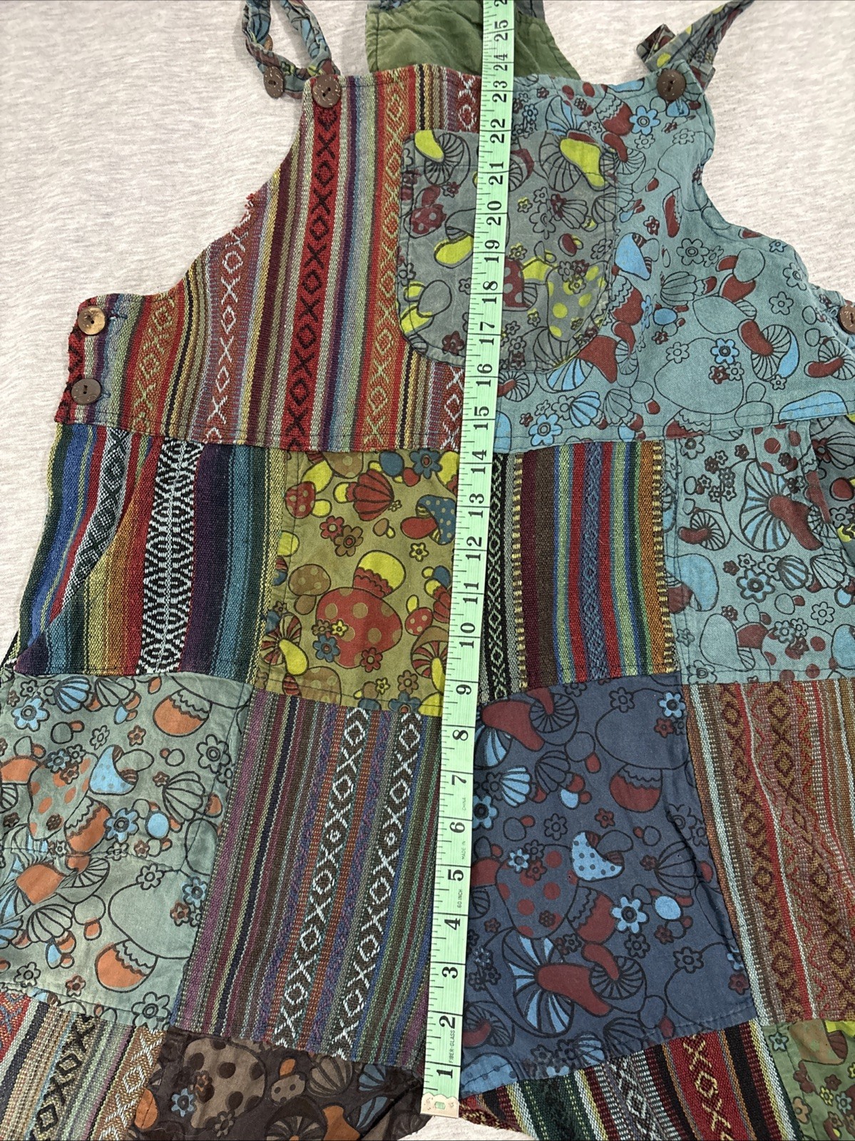 Kathmandu Imports Patchwork Overalls Mushrooms  C… - image 16