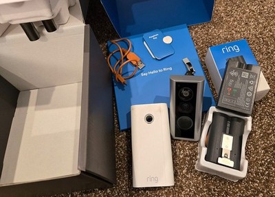 Ring Peephole Camera Cam Video Doorbell Silver G63R9A