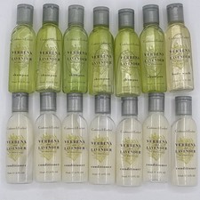 Crabtree  Evelyn Lot Of 14 Verbena Lavender Shampoo, Conditioner, Wash .8 Oz
