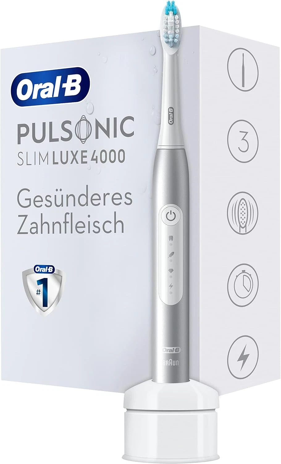 Oral-B Pulsonic Slim Luxe 4000 Elektrische Schallzahnbürste Platin - Bild 1 von 6