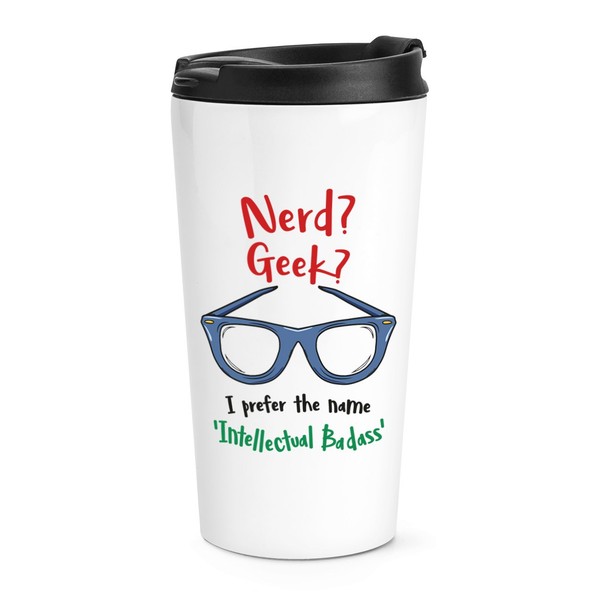 Nerd Geek Geistige Badass Reise Becher Tasse Lustig Thermo Becher Scherz-image