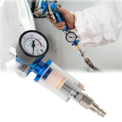 #ad 1 4quot; Spray Gun Air Regulator Gauge Air Pressure Regulator Paint Gun Filter $12.32