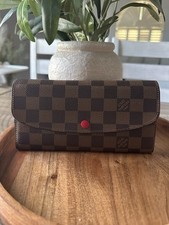 Authentic Louis Vuitton Emilie Wallet Damier Ebene