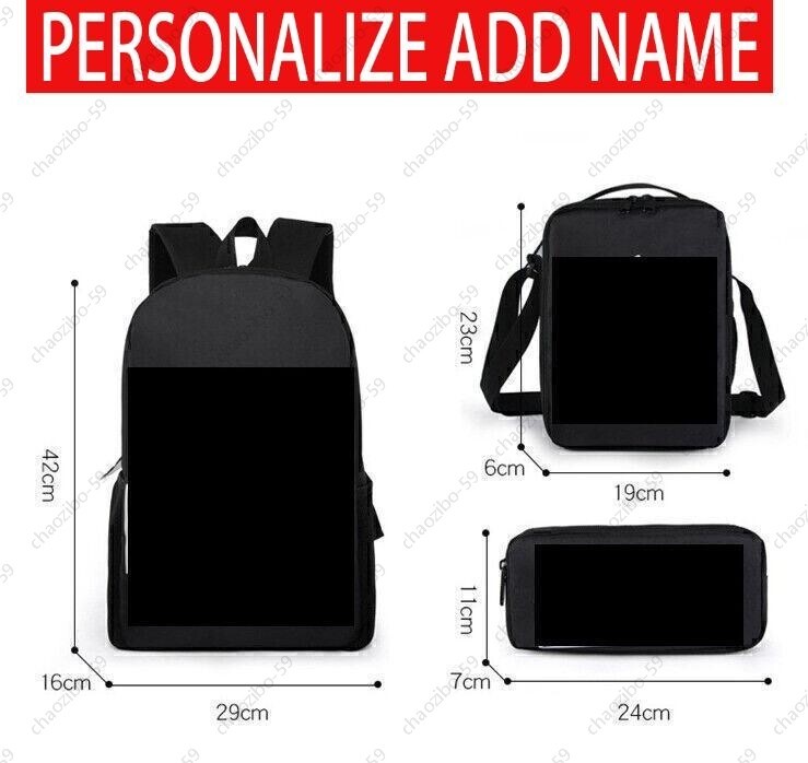 3D Minecr@ft Game School Backpack Rucksack Insulated Lunch Bag Pencil Case Set image 3