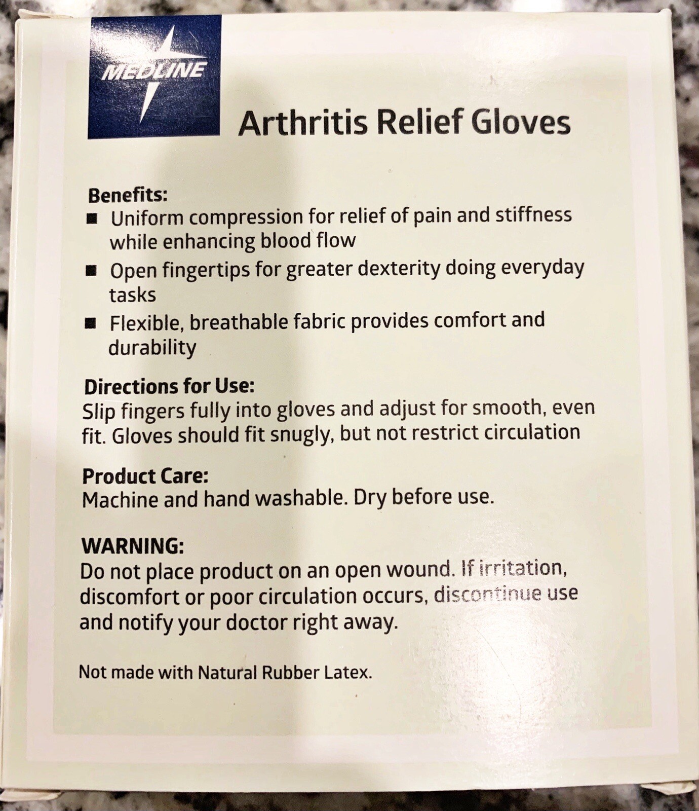Arthritis Relief Gloves Carpal Tunnel Tendonitis SMALL Medline New FREE