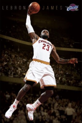 LeBron James Poster 22x34 Cleveland Cavaliers NBA Basketball
