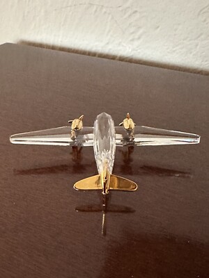 スワロフスキー『飛行機/ゴールド』箱付き SWAROVSKI SWAROVSKI Crystal Memories Plane Airplane •18K Gold #220506