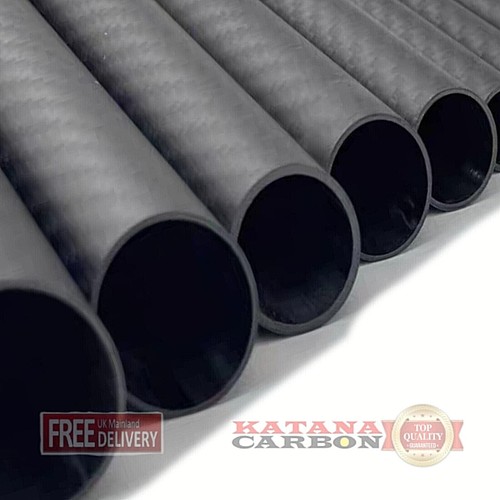 Tubo opaco in fibra di carbonio 3k lunghezza 800 mm *tutte le taglie* OD da 8 mm a 40 mm Twill - Foto 4 di 9