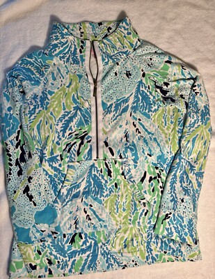 LILLY PULITZER Skipper 1/2 Zip Let s Cha Cha Popover