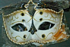 MASQUERADE CARNIVAL MARDI GRAS VENETIAN MASK M6121 Gold 