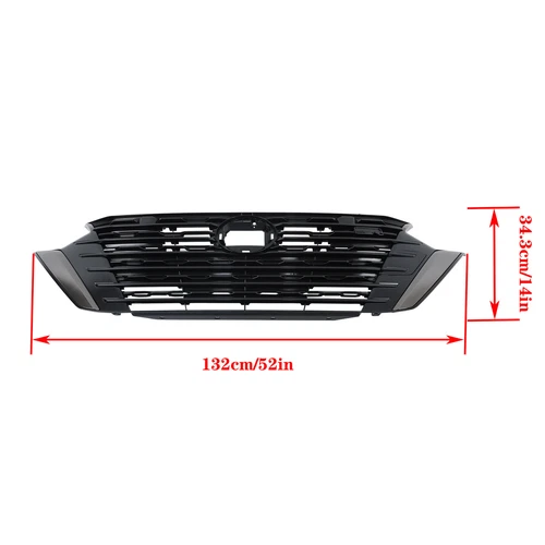 Front Bumper Upper Grille 62310-6LY2A Black For 2024-2025 Nissan Sentra SR - Picture 4 of 12