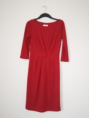 open lace back dress Jasper Conran Women's Red Floral Maxi Dress Size 12  Preworn