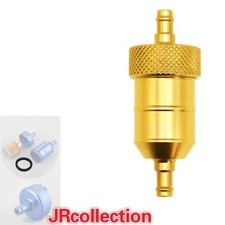 ALUMINUM IN LINE FUEL FILTER 1/4" FOR GO KARTS ATV DUNE BUGGY MOTORCYCLEB-GOLD