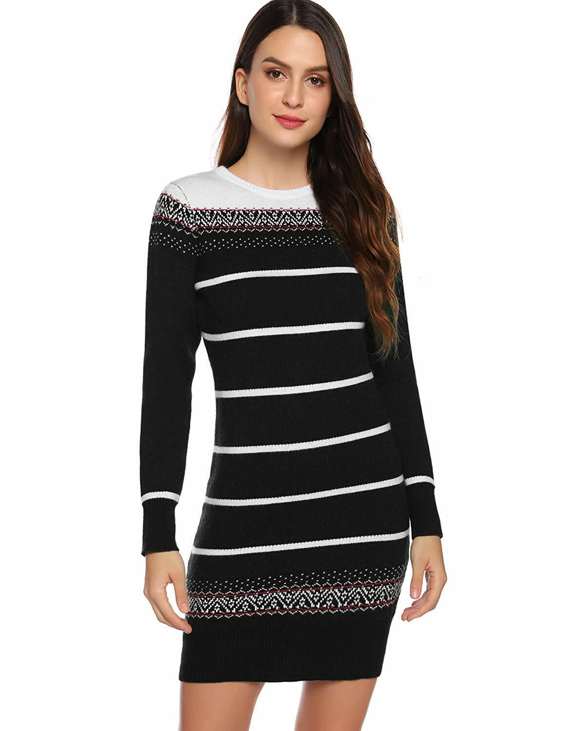 womens midi sweater dress
