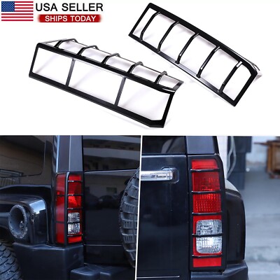 REAR TAIL LIGHT LAMP COVER TRIM BEZEL GUARD TRIM For Hummer H3 2006 - 2010 PAIR