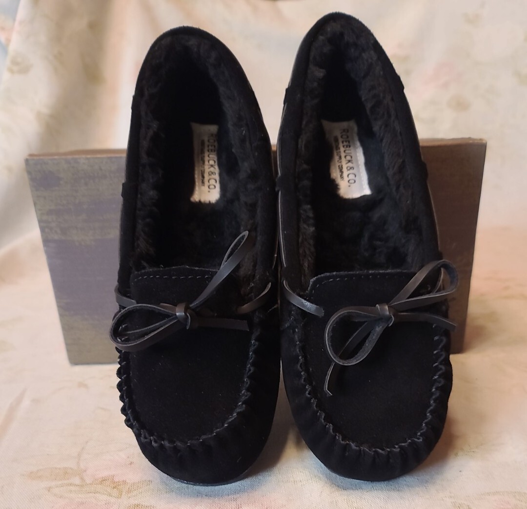 New, Roebuck Black Loafer Shoes, Size M