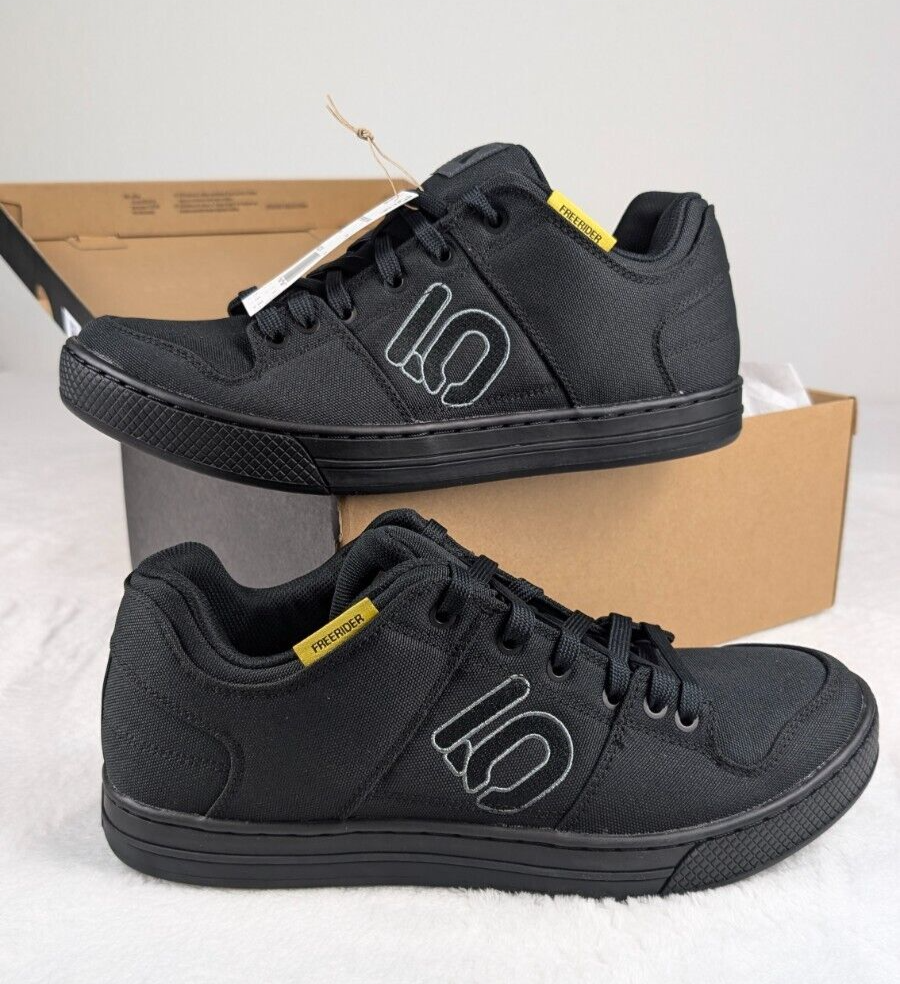 Adidas Five Ten Freerider Canvas Mountain Bike Shoes Mens 11.5 Black Gray NIB