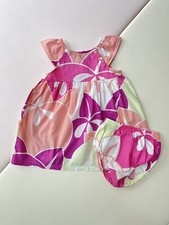 Tea Collection Floral Flutter Sleeve Baby Dress w/ Matching Bloomer 18-24M