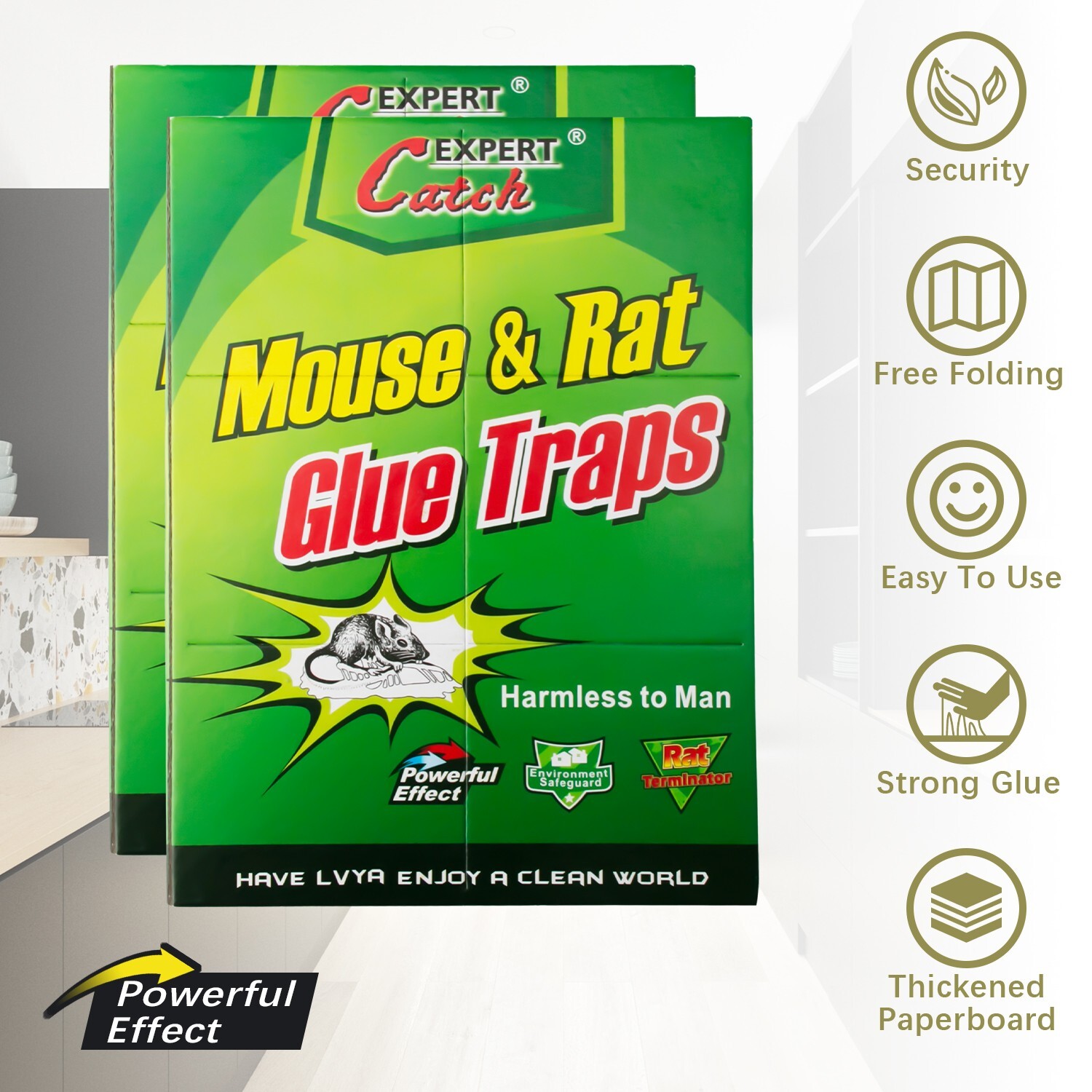 10PCS Mice Glue Traps Humane Rat Rodent Sticky Pad Board Roaches Snake