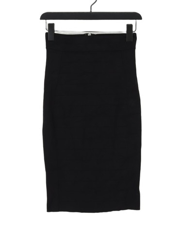Karen Millen Damen Midirock UK 8 schwarz 100 % andere Midi gerade & Bleistift