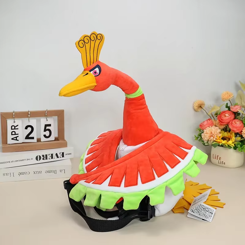 ho-oh plush pokemon backpack pokemon plush bag pokemon school bag pokemon gift