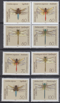 GERMANY Sc # 1670-7 CPL MNH SET of DRAGONFLIES | eBay