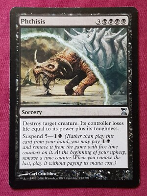 Magic The Gathering TIME SPIRAL PHTHISIS black card MTG | eBay