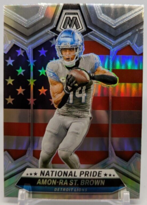 🏈2024 Panini Mosaic #263 Amon-Ra St. Brown National Pride Silver 🏈2024 Panini Mosaic #263 Amon-Ra St. Brown National Pride Silver