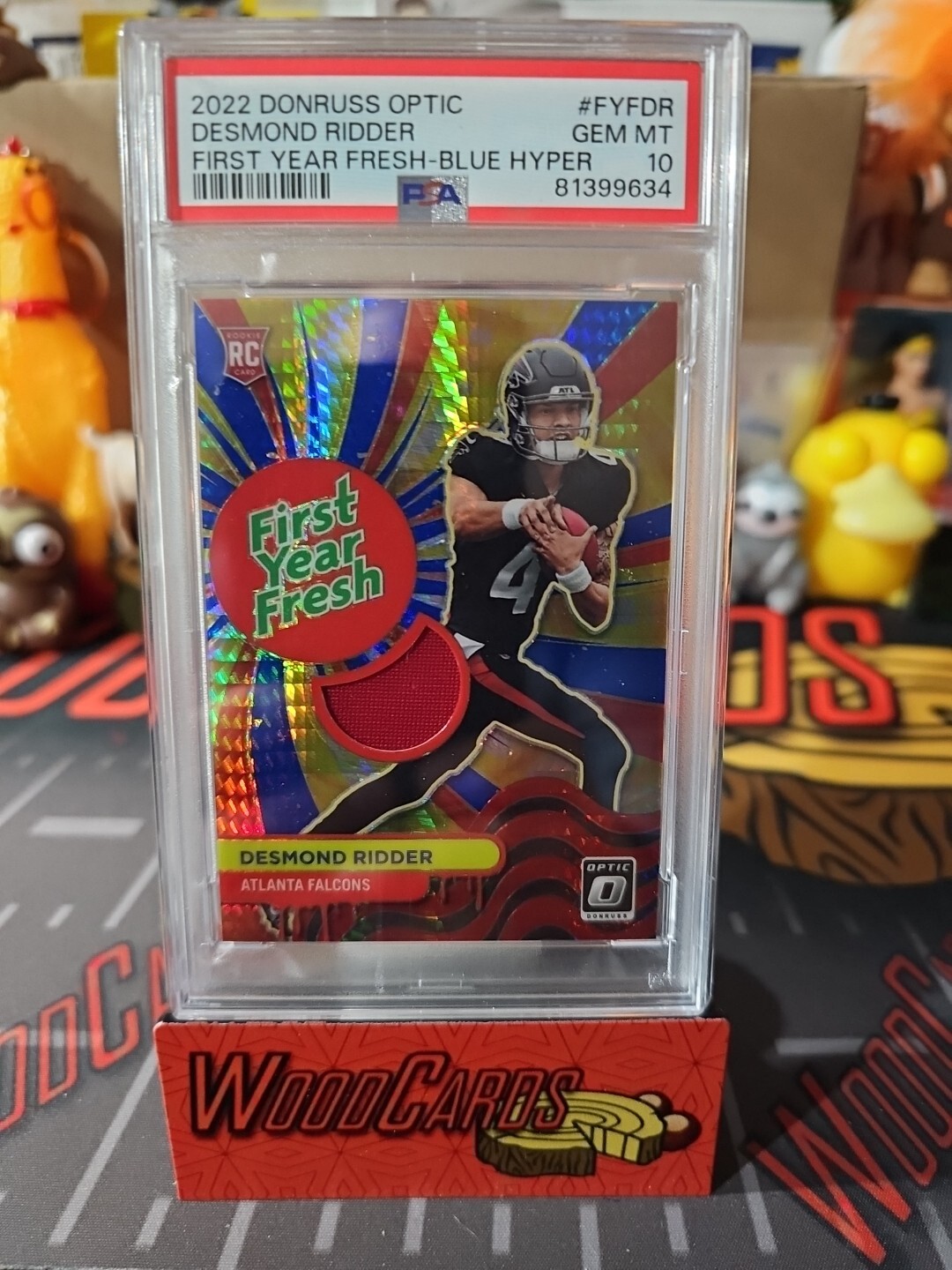 Desmond Ridder Panini Donruss Optic First Year Fresh #FYFDR Blue Hyper