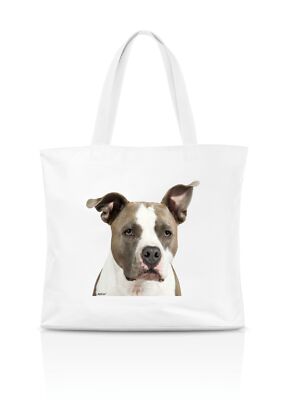 Einkaufstasche - American Pit Bull Terrier - Hund Tasche Tragetasche Portrait