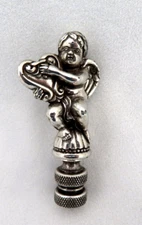 Silver Cupid Angel Lamp Finial  XLNT