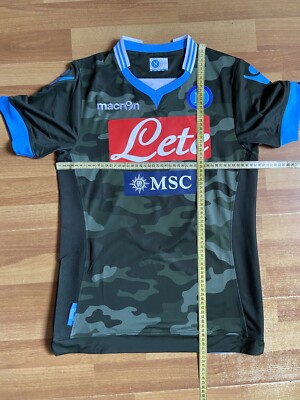 NAPOLI 2013 2014 AWAY FOOTBALL SHIRT SOCCER JERSEY MACRON sz