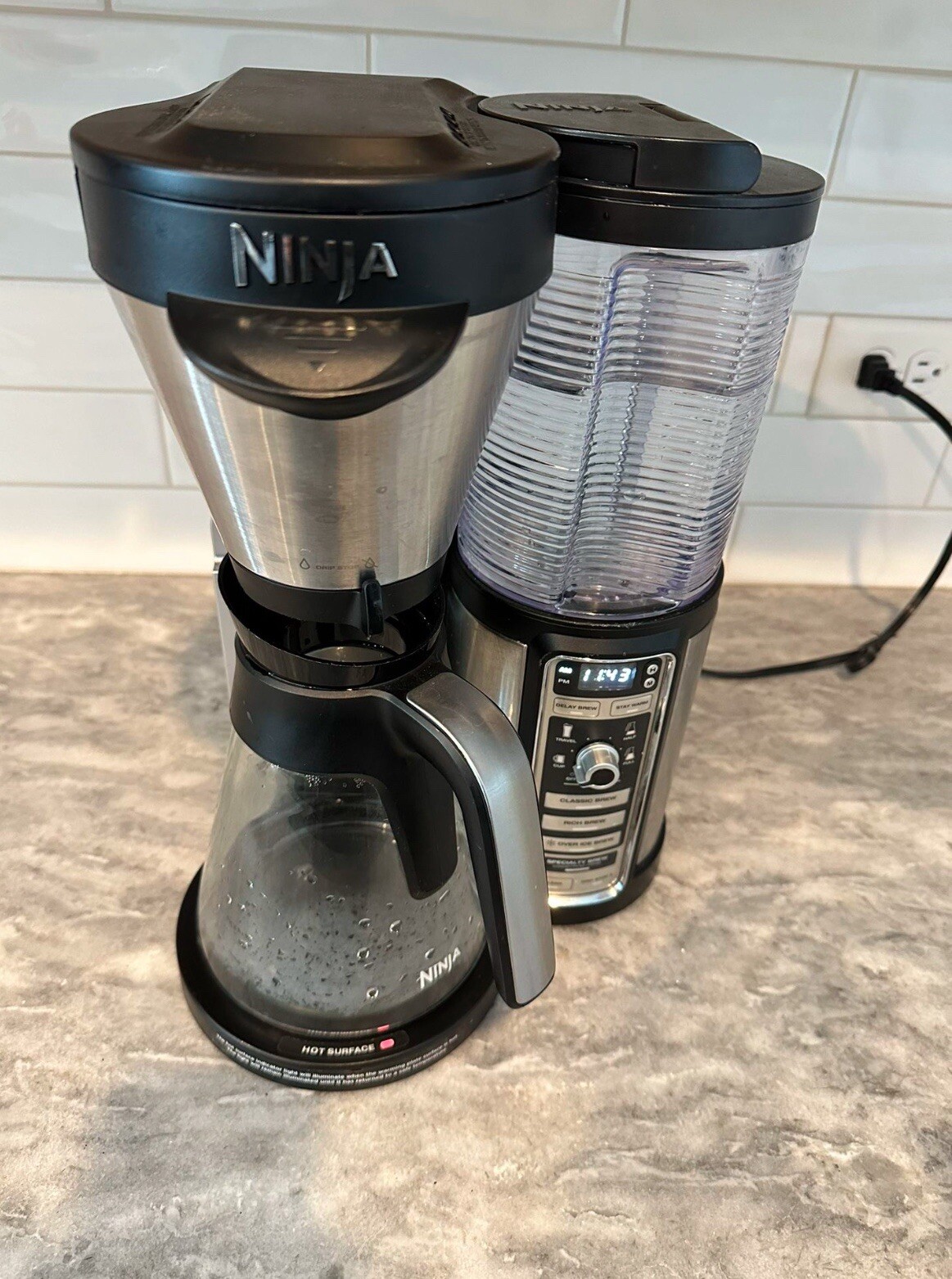 Ninja Coffee Bar Brewer CF087 with 43 Oz. Stainless Steel Thermal Carafe