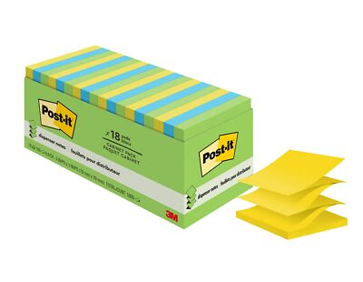 Post it Floral Fantasy 3x3 Self Stick Note Pads Accordion Style Dispenser Notes