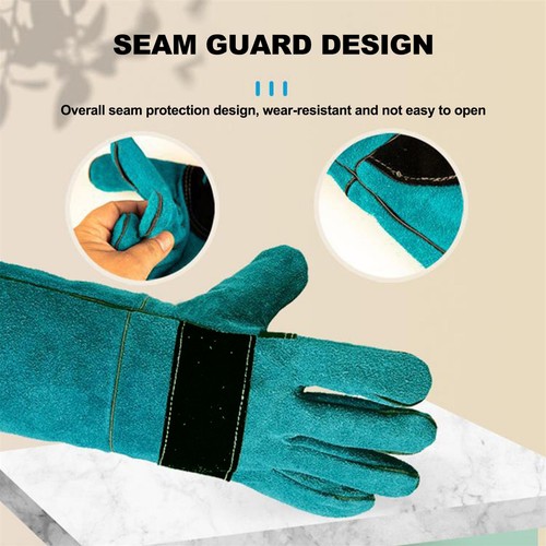 Animal Handling Anti Bite Gloves Training Cat Dog Pet Leather Safety Protective - Picture 9 of 13