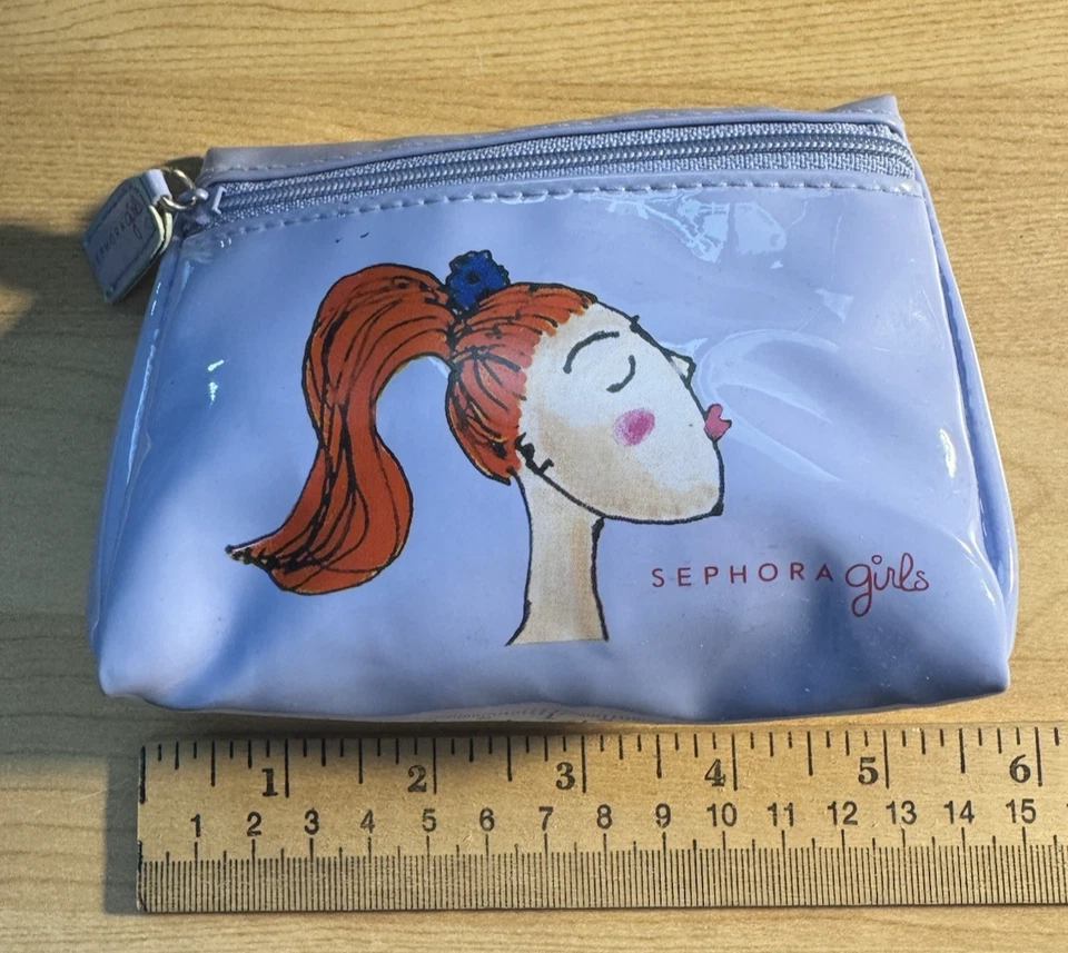 Bolso de Maquillaje SEPHORA GIRLS PEQUEÑO CHAROL PÚRPURA RARO 2008 De Colección Foto 2 de 4