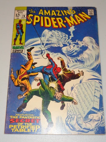 AMAZING SPIDER-MAN #74 (1969 ; Silvermane & Man-Mountain Marko ; VG+ to VG/FN)