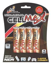 Cell Max CM-LR6-BP4 Ultra Alkaline AA Battery 4 Pack Long Lasting 2.95 per gallon