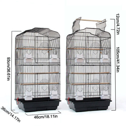 Budgie Cage Metal Parrot Bird Cage Open Top Bird Aviary for Cockatiels Canaries - Picture 3 of 9