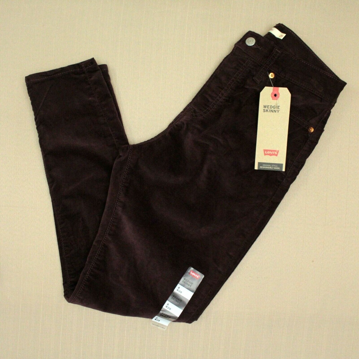 パンツ Levi's/Paint stains Mole skine pants Levi's Wedgie Skinny Pants Women's Size 8 / 29 Button Fly
