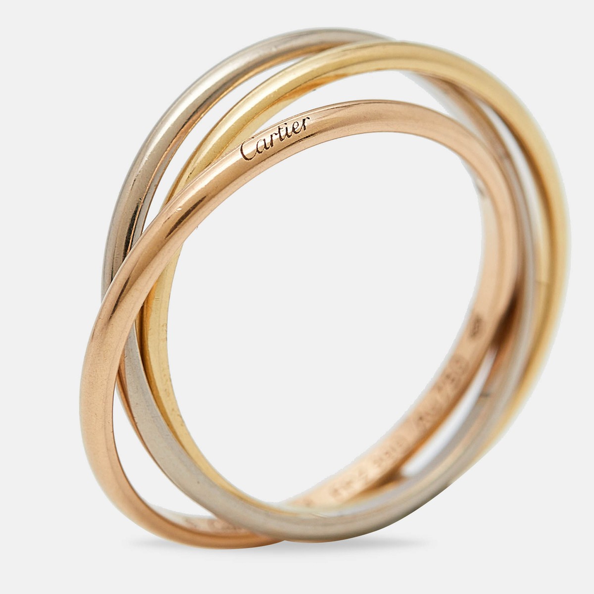 Cartier Trinity 18k Three Tone Gold XS Model Ring Size 51 | eBay Cartier Trinity 18k Three Tone Gold XS Model Ring Size 51 | eBay