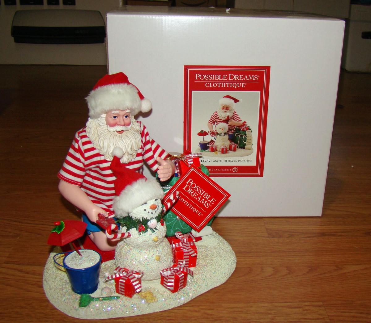 Dept 56 Possible Dreams Clothtique ANOTHER DAY IN PARADISE Santa