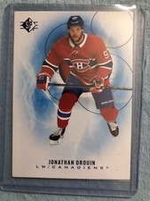 2020-21 SP Hockey Blue Parallel Base Card Jonathan Drouin Montreal Canadiens