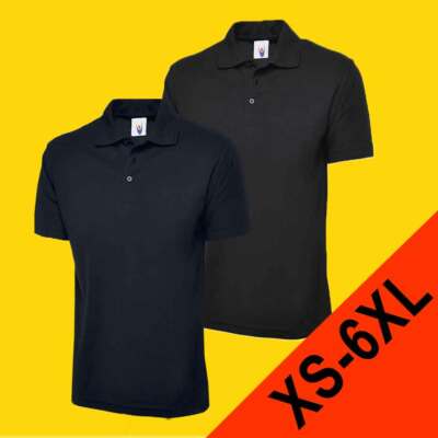 Herren Poloshirt Classic UC101 Uneek schwarz/marine 220g/m² (Gr.XS-6XL)