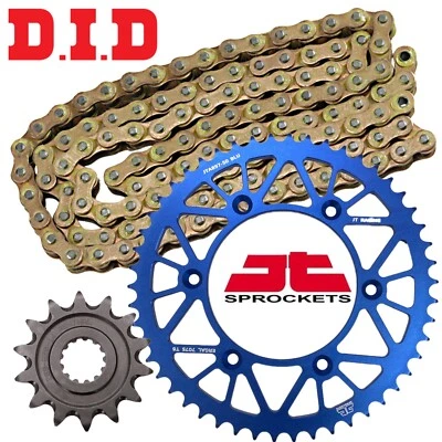 HUSQVARNA TE250i CHAIN & SPROCKET KIT JT ALLOY REAR DID GOLD CHAIN RENTHAL FRONT