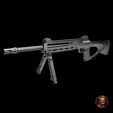 ASG TAC 4.5mm Co2 Powered Pellet/Steel BB Airgun Sniper Rifle with Bipod - BLACK