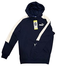 Puma Sports Hoodie Sweatshirt Pullover w/ Logo Adult Small / Youth XL Navy Blue