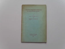 A Grouped Frequency Word-List of Anglo-Saxon Poetry - Harvard, 1954 - Rare