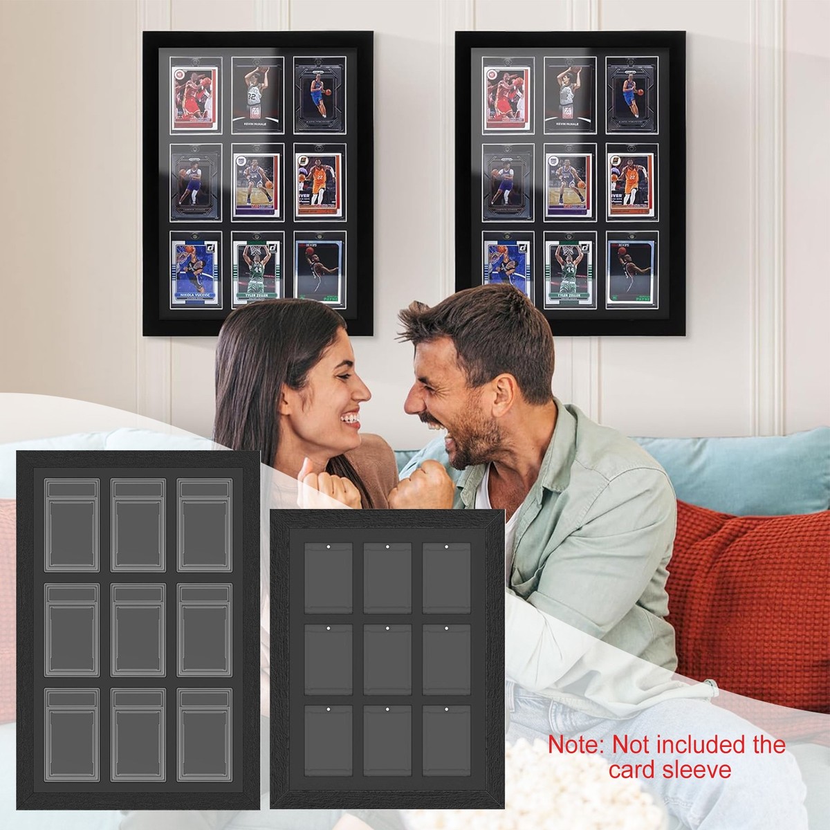 9 card display case 35PT 9-Card Black Border UV ONE-TOUCH Magnetic Holder main image 1